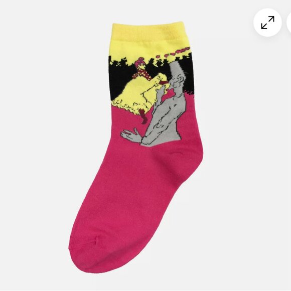 Famous Painting Graphic Novelty Socks lot of 7 - Picture 7 of 7